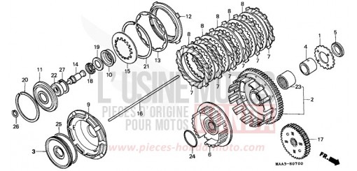 CLUTCH (VT1100CS/CT) VT1100CS de 1995